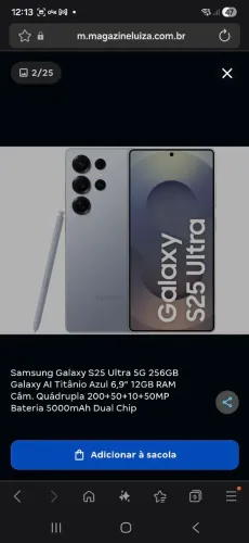 Vendo smartphone s25 ultra512gb