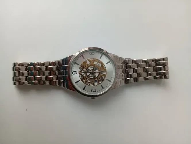 RELÓGIO SKELETON PRATA UNISSEX - ESTILO ELEGANTE PREMIUM