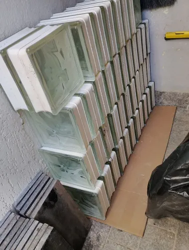 43 um Tijolos de vidro made Alemanha