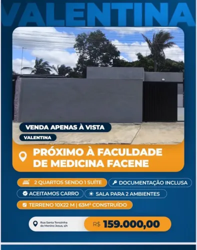 Casa solta lote 10 x 20 - pro a Facene Valentina 