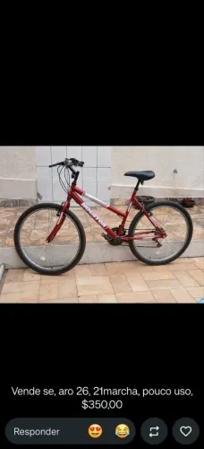 Bicicleta, aro 26, 21 marchas, nova, pouco uso