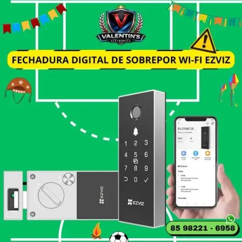 Fechadura Sobrepor Com Wi-Fi Biometria EZVIZ