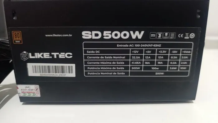 Fonte Gamer 500W