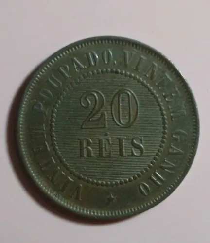 Moeda 20 Réis ano 1.910