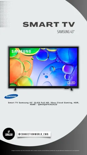 Smart TV Samsung Full HD QLED Q5F Tizen QN43Q5FAAGXZD 2025