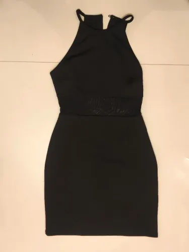 Vestido Justinho Forever 21 Preto com Transparência na Cintura - Tamanho P