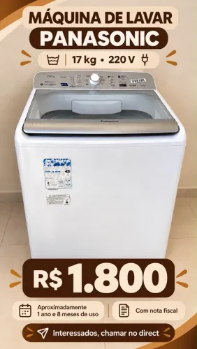 Máquina de lavar Panasonic 17kg
