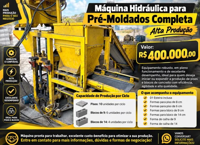 MÁQUINA HIDRÁULICA DE PRÉ-MOLDADOS