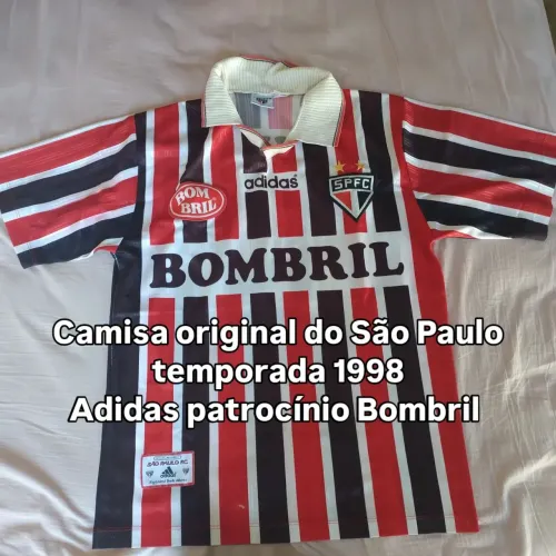 Camisa do São Paulo Adidas patrocínio Bombril 1998 original 