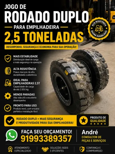 RODADO DUPLO PARA EMPILHADEIRA