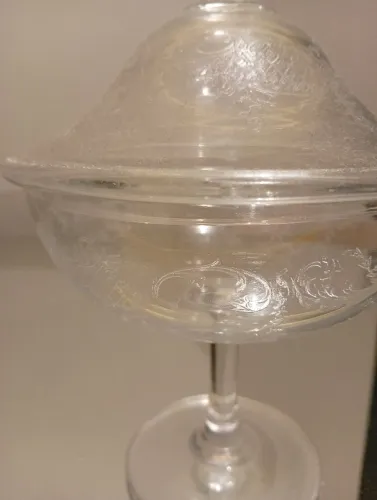 Compoteira de cristal antiga