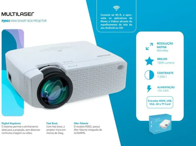 Projetor Multilaser mini Smart box