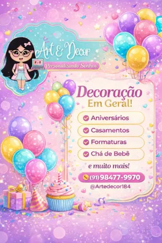 Decoração para eventos em geral 