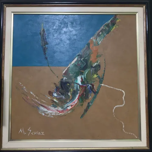 Quadro decorativo original em tela - M.Schiaz 51x54 (ACEITO OFERTAS!)