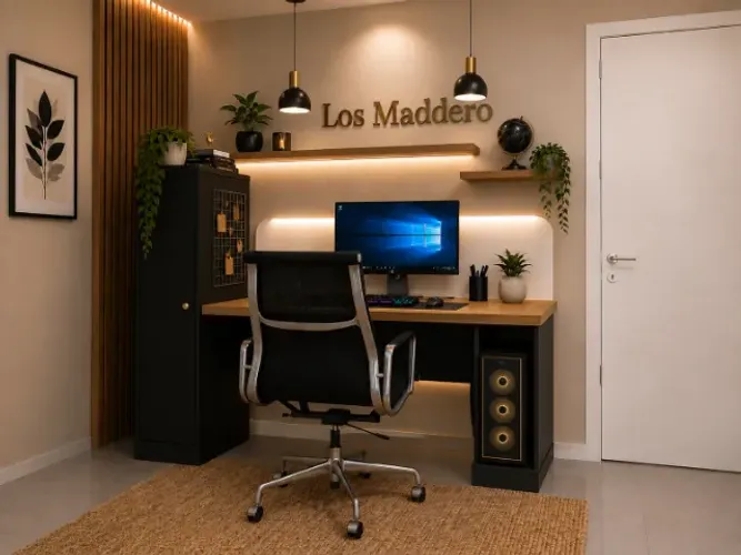 Estação Top Work Best Office 4 Tomadas. L150cm x P55cm x A134cm