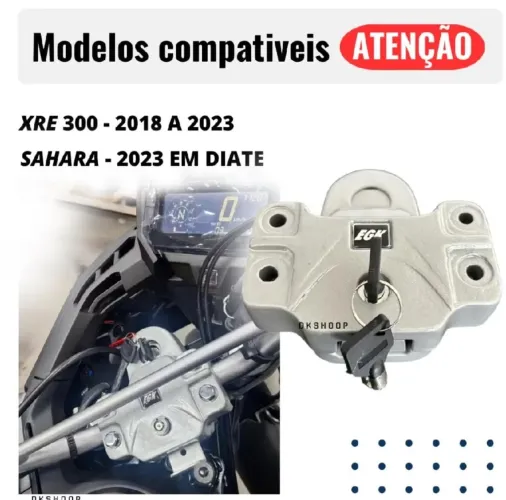 Trava Antifurto EGK física com chave pra moto