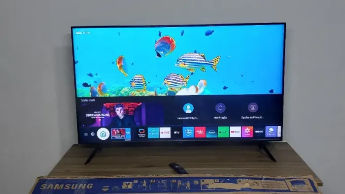 Smart TV QLED 50 Samsung 4K HDR QN50Q60T - Borda Infinita- ac. Cartão