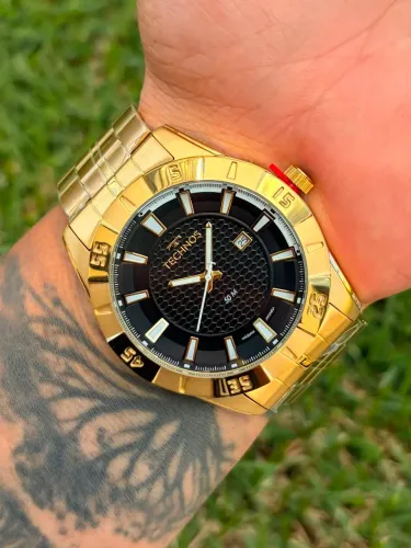 Relógio Masculino Technos Racer Dourado