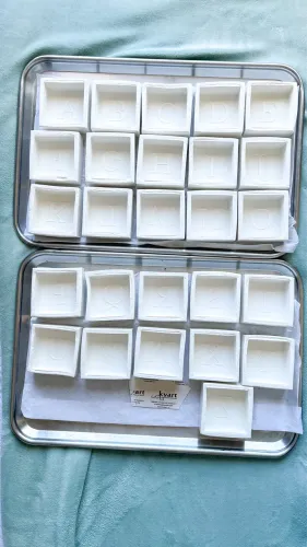 Moldes de silicone usados