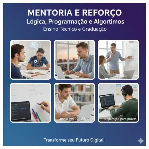 Mentoria e Reforço em Lógica, Programação e Algoritmos (Ensino Técnico e Graduação)