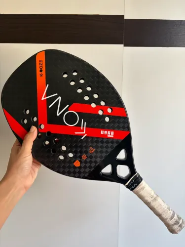 Raquete Beach Tennis Kona K-Doze 12K Carbono 22mm + capa original