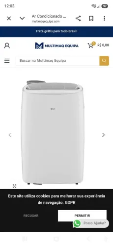 Ar condicionado portatil 14.000 Btu's LG