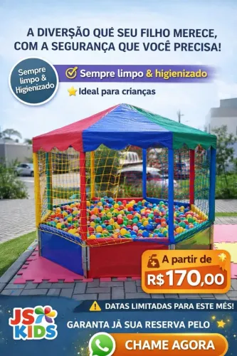 Diversão Completa para sua Festa! Pula-Pula, Piscina de Bolinhas, Air Hockey e Pipoca ?