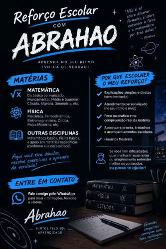 Aulas de reforço de Física e matemática