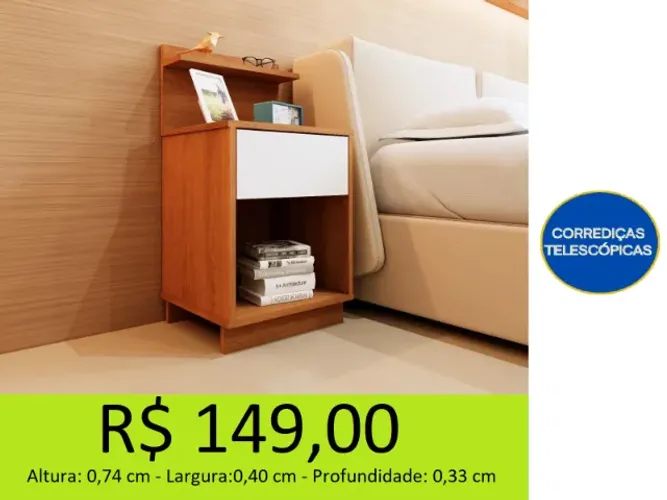 Mesa de cabeceira uma gaveta - preço imperdivel