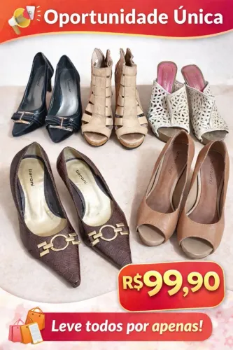 Desapego Lote 5 Pares de Sapatos Feminino 35