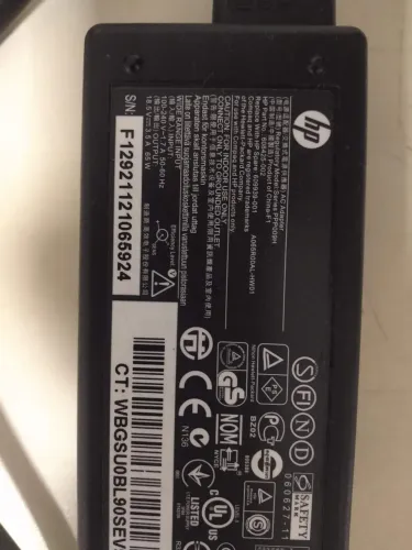 V/fonte para notebook HP original do plug grosso