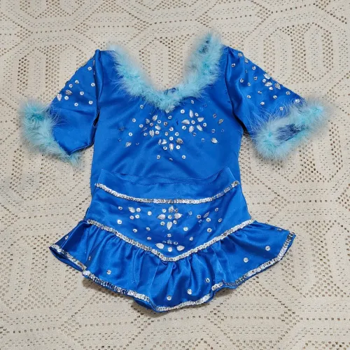 Fantasia Carnaval 9-10 anos Princesa Azul Luxo