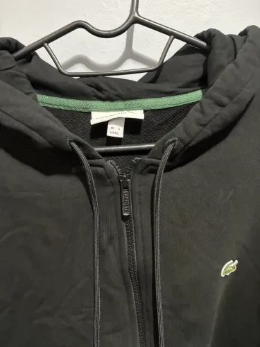 Moletom Lacoste Classic Fit Original 4XL Preto Com Capuz