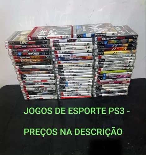 Jogos de Esporte Ps3 - Ac cartão e Olx pay (temos outros jogos) preços na Descrição 