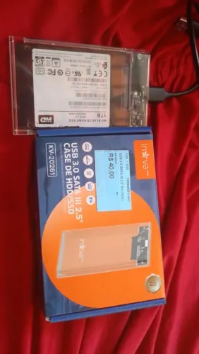 Vendo ssd WD de 1 tb de memória, vai com case nova!