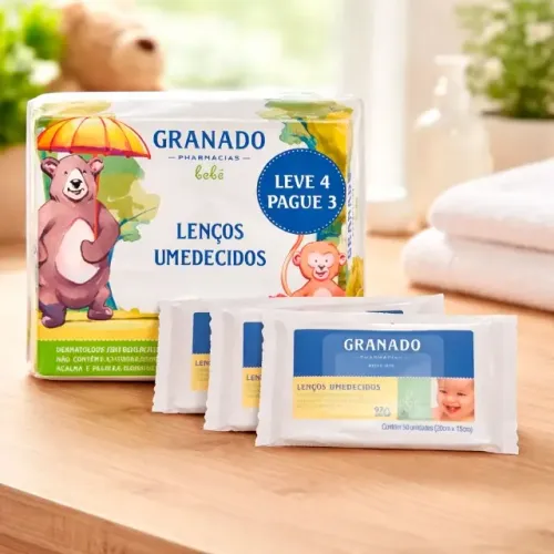 Kit 4 Lenços Umedecidos Granado Bebê Baby Hipoalergênico 200 Unidades - CM0018