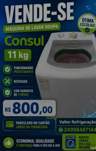 Máquina de lavar cônsul 11kg