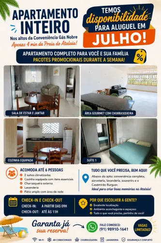 Apartamento no Atalaia - 4min da praia 