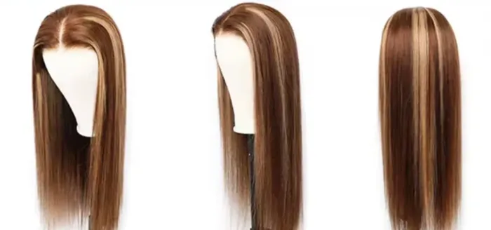 LACE FRONT CABELO 100% HUMANO 60 cm - MORENA ILUMINADA  NATURAL REPARTIÇÃO LIVRE 13x4 