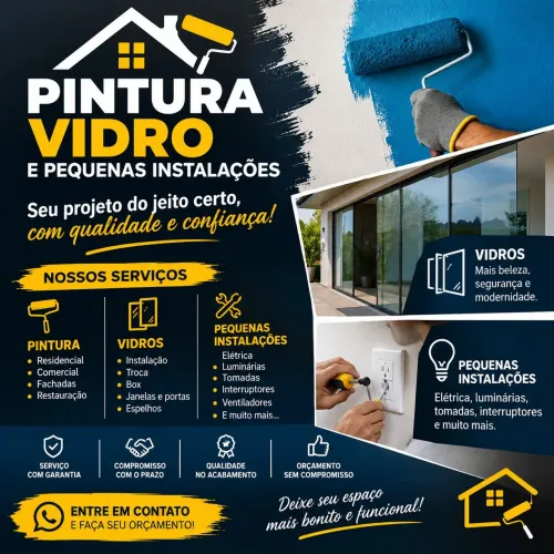 Pintura, Vidros e Pequenos Reparos - Orçamento