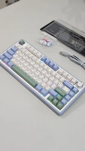 Teclado Mecânico Aula F75 Novo Sem Uso Wireless RGB