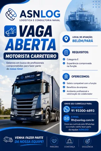 VAGA MOTORISTA CARRETEIRO