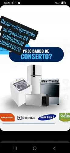Bazar refrigeração manutenção em geladeira   !