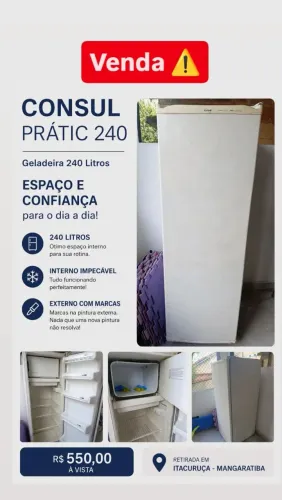 Geladeira Consul 240l