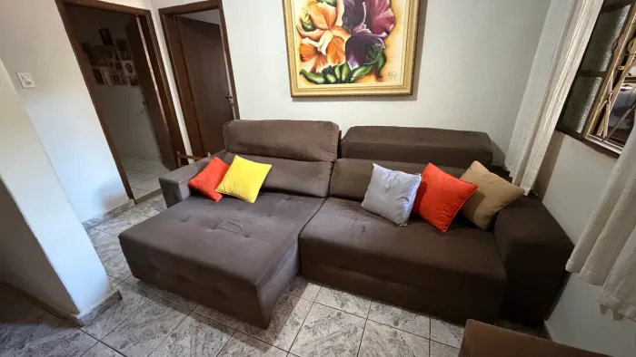 Sofá retrátil e reclinável 3 metros