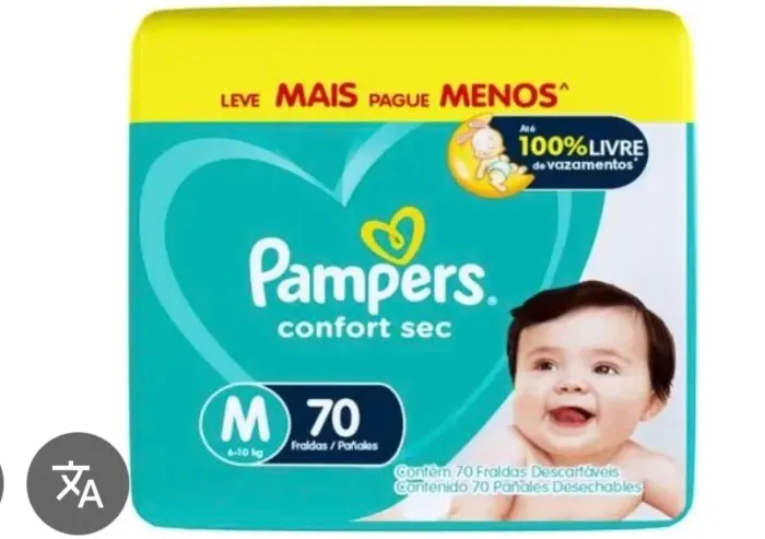 Fralda M Pampers Confort Sec 70 und
