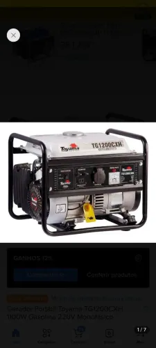 Gerador de energia a gasolina Toyama TG1200CJX