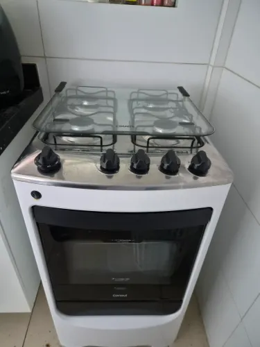 Fogão Consul 4 Bocas com Mesa de Vidro - Muito Conservado