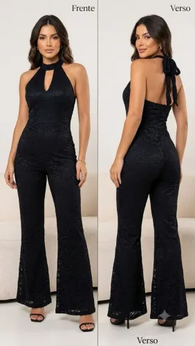 Macacão de renda flair perfeito usa 42/44/46 estica bem , elegante sofisticado para evento