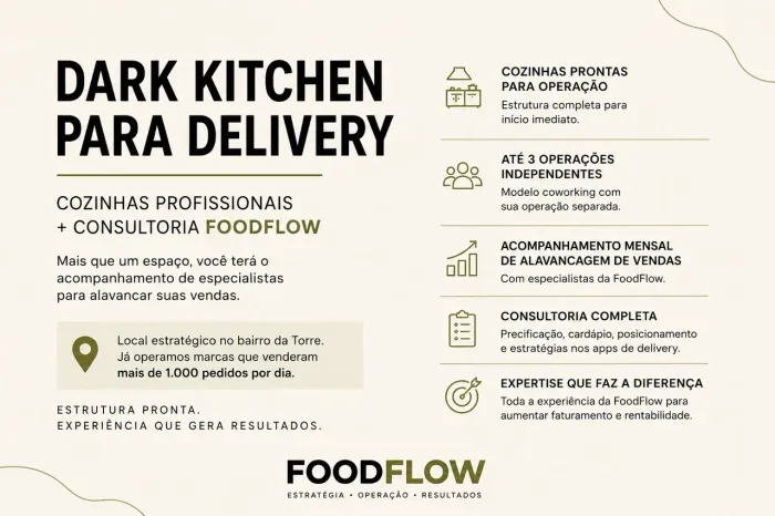 Cozinha Profissional para Delivery + Consultoria FoodFlow